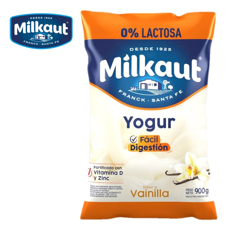 YOGUR MILKAUT 900 GR VAIN 0% LAC (10XB)