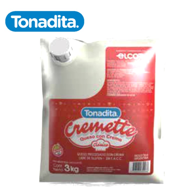 QUESO CREMA TONADITA 3 KG CREMETTE (2XB)