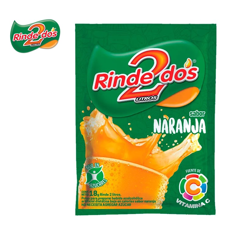 JUGO RINDE2 10 U NARANJA (24XB)