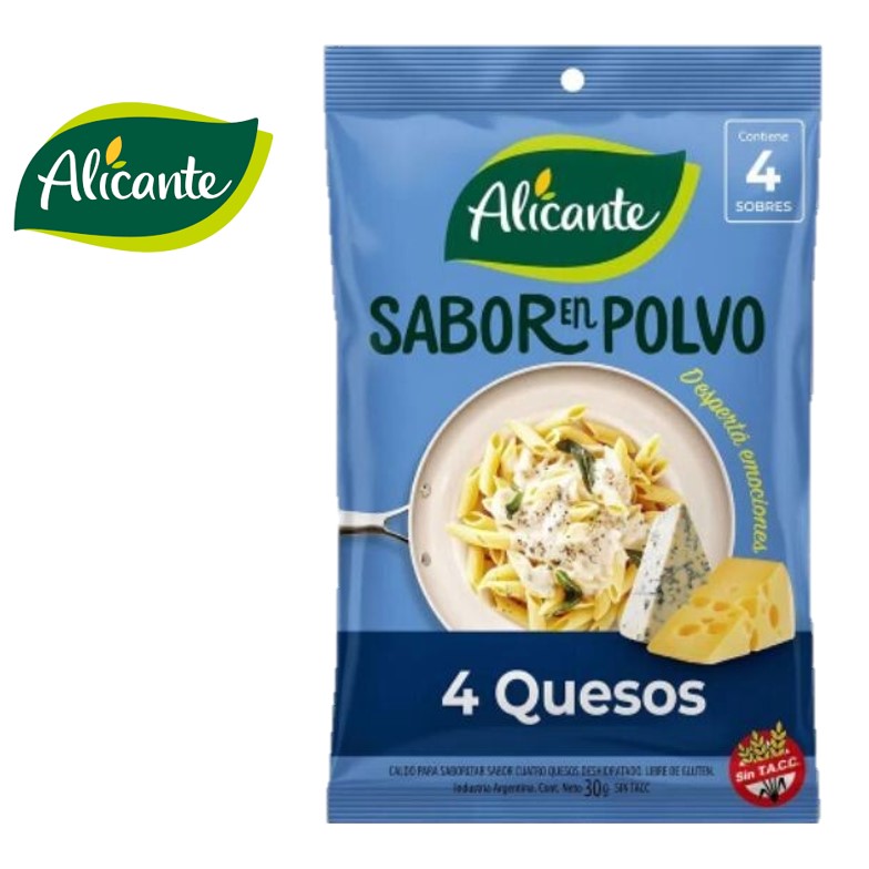 SABOR POLVO ALICANTE 4X7,5 GR CUATRO QUESOS (10XB)