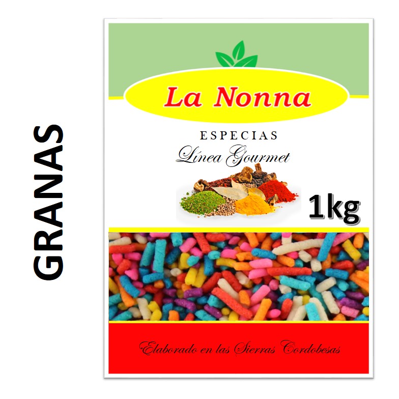 GRANAS LA NONNA 1 KG MULTICOLORES (15XB)
