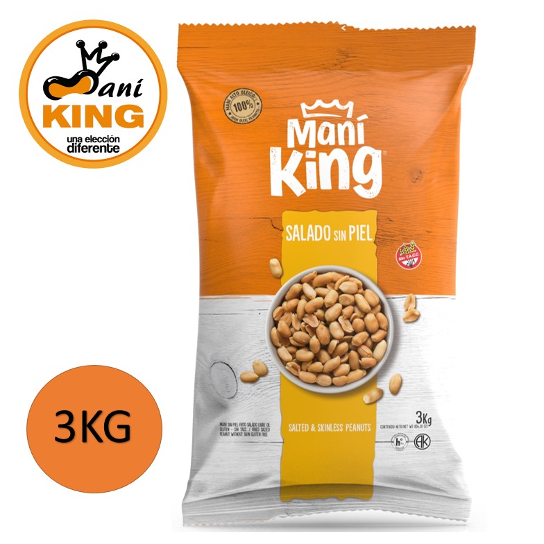 MANI KING 3 KG SALADO S/PIEL (6XB)