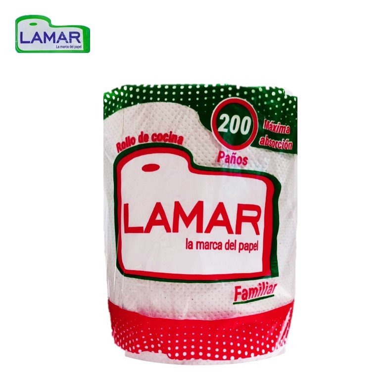 ROLLO DE COCINA LAMAR 9 X 200 PAÑOS