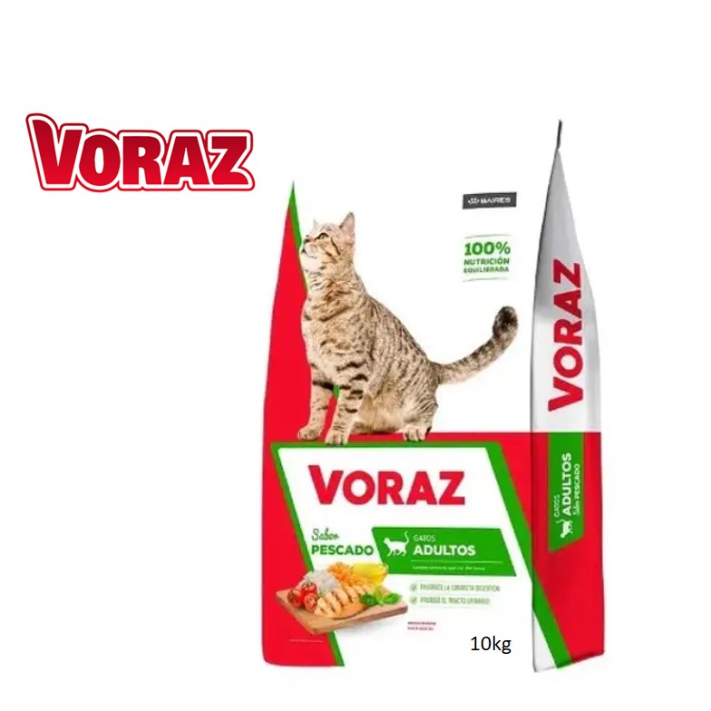 ALIM GATOS VORAZ 10 KG PESCADO (1XB)
