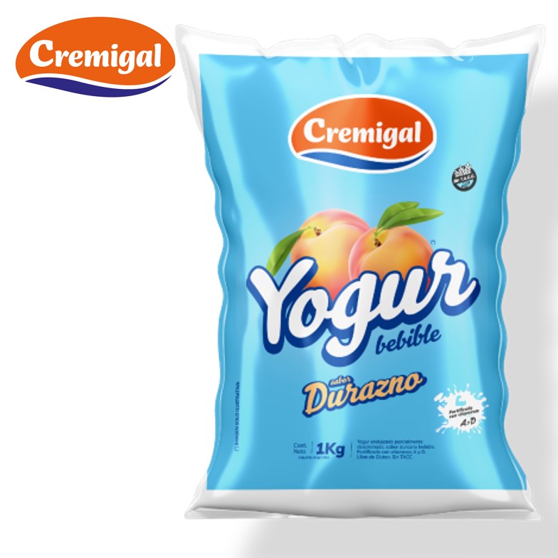 YOGUR CREMIGAL 900 ML DURAZNO (15 UXB)