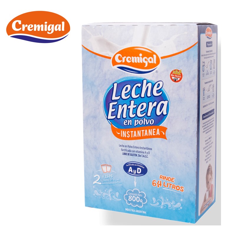 LECHE PVO CREMIGAL 800 GR (12XB)