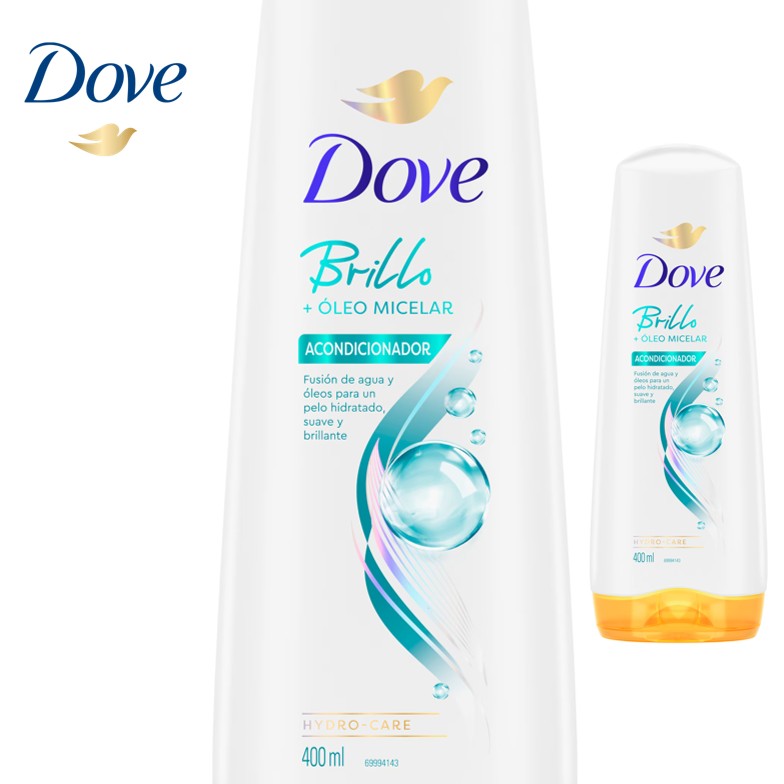 ACOND DOVE 400ML BRILLO (12XB)