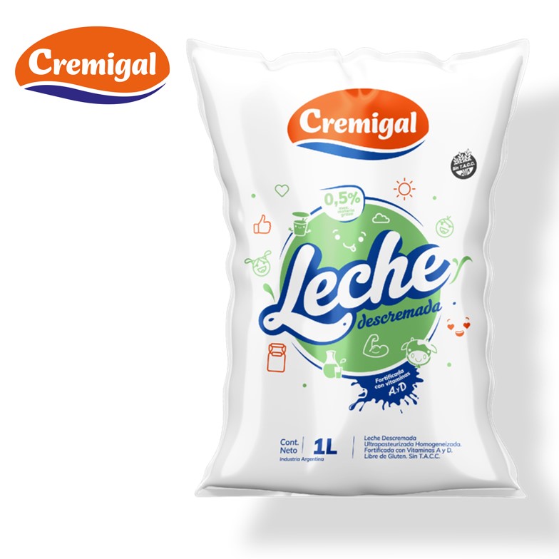 LECHE CREMIGAL DESCR. SACHET 1LT (12XB) - imagen 2