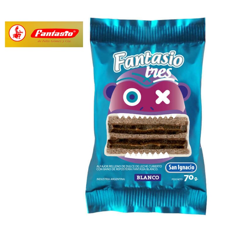 ALFAJOR FANTASIO 24 U BLANCO TRIPLE