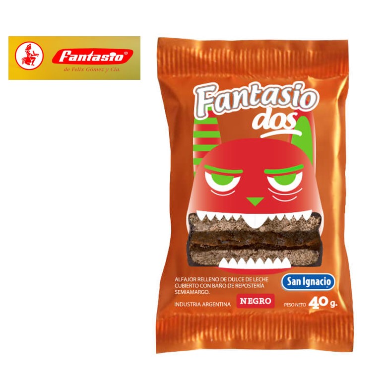 ALFAJOR FANTASIO 36 U NEGRO DOBLE