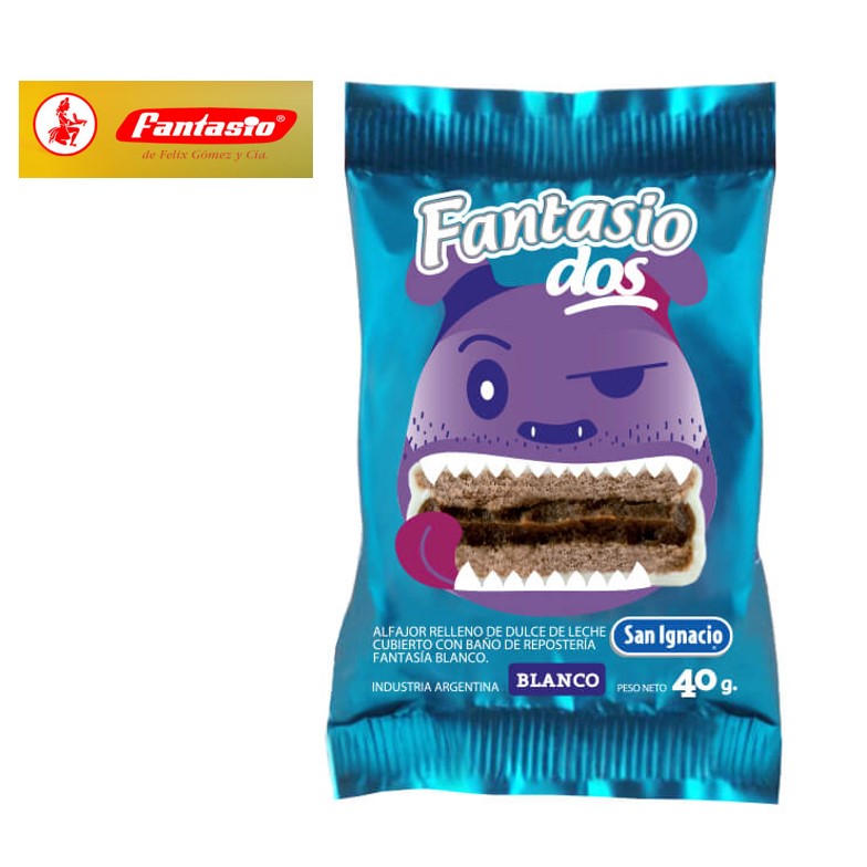 ALFAJOR FANTASIO 36 U BLANCO DOBLE