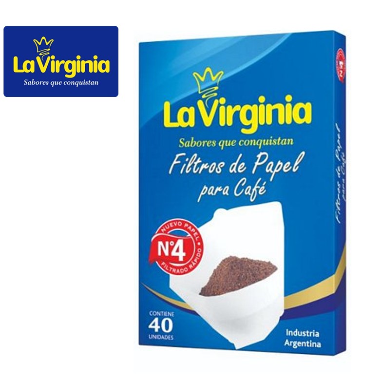 FILTRO CAFE LA VIRGINIA 40 U PAPEL  (10XB)