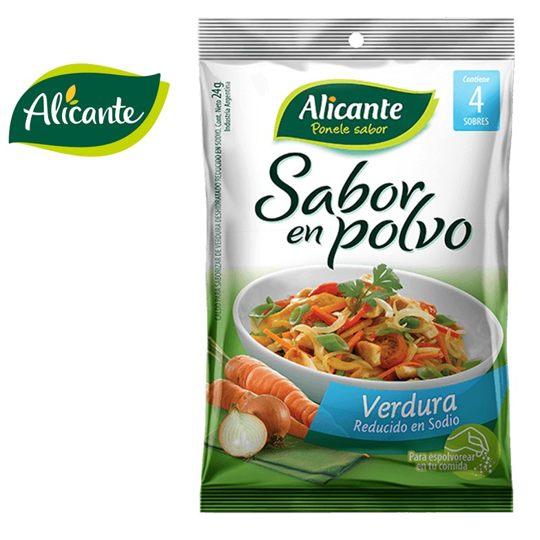 SABOR POLVO ALICANTE 4X7,5 GR VERDURA BSODIO(10XB)