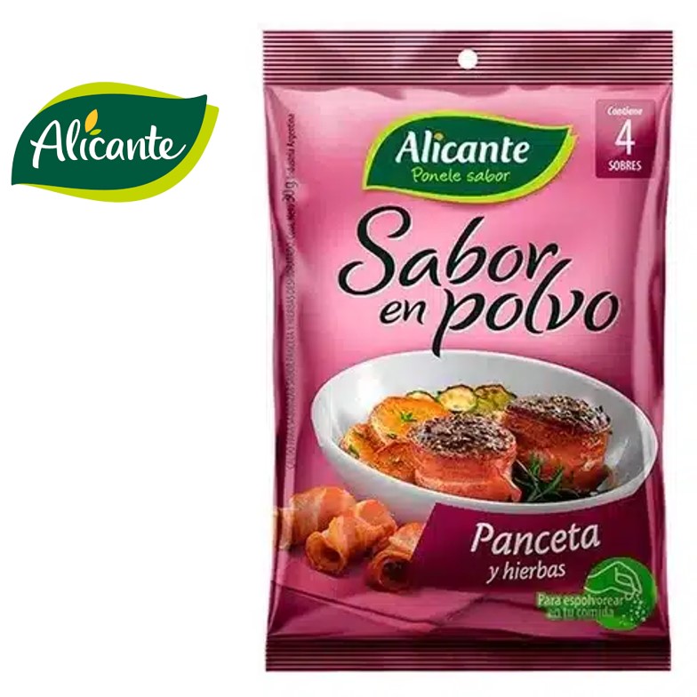 SABOR POLVO ALICANTE 4X7,5 GR PANCETA (10XB)