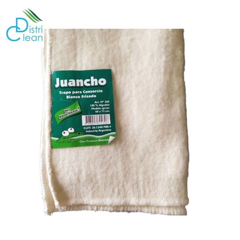 TRAPO DE PISO JUANCHO  60X73 BLANCO (12XB)