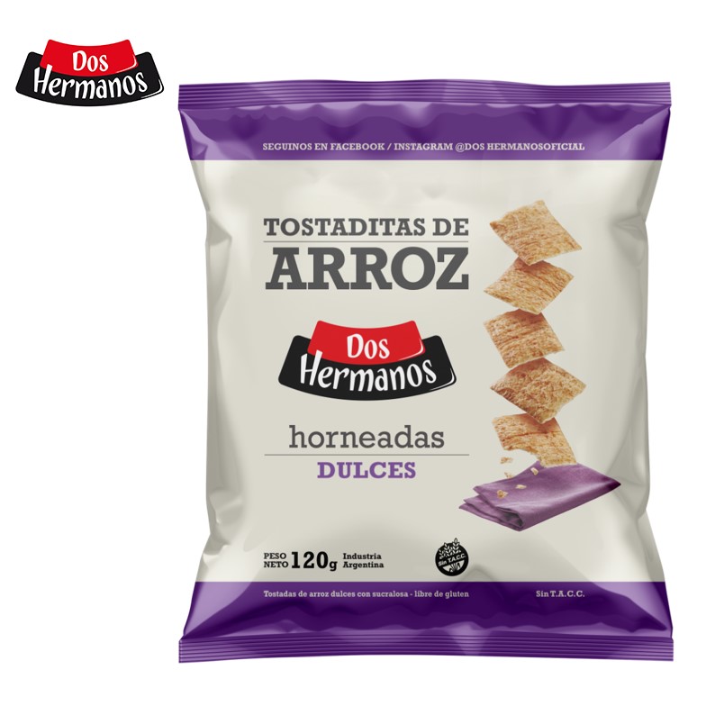 TOSTADAS ARROZ 2 HNOS 120 GR DULCES (10XB)