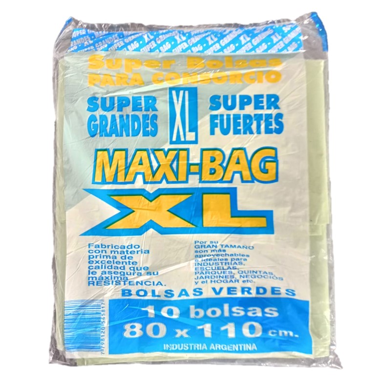 BOLSA MAXI-BAG 10 U 80X110CM VERDE