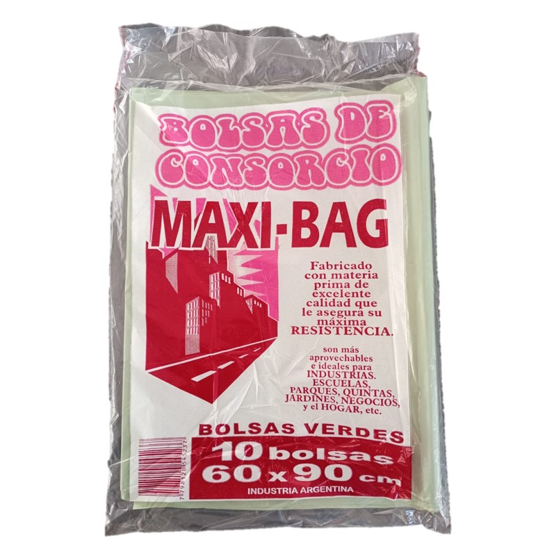 BOLSA MAXI-BAG 10 U 60X90CM VERDE