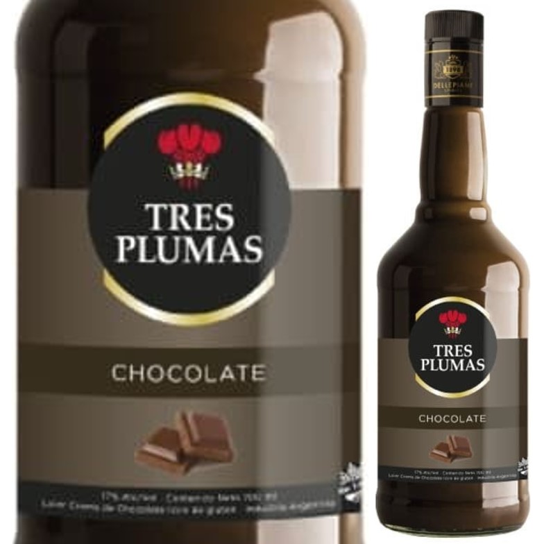 LICOR TRES PLUMAS 700ML CHOCOLATE (6XB)