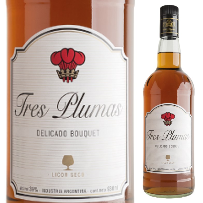 LICOR TRES PLUMAS 930ML SECO (6XB)