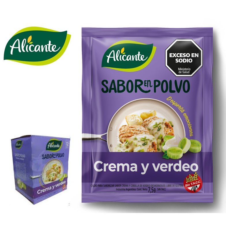 SABOR POLVO ALICANTE 12 U CREMA Y VERDEO (10XB)