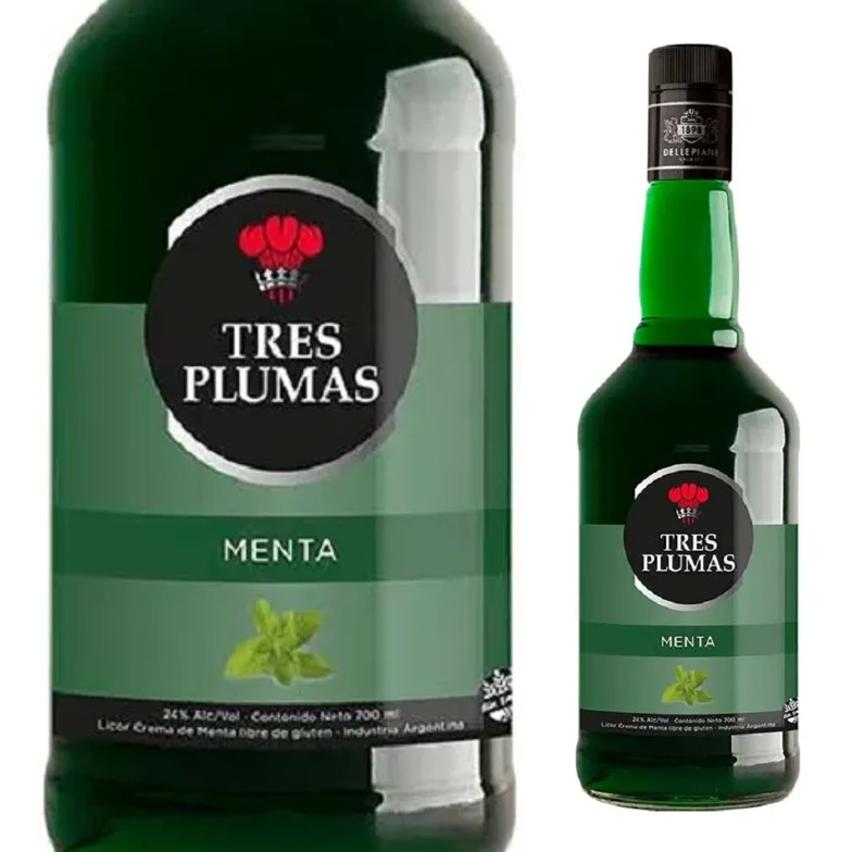 LICOR TRES PLUMAS MENTA 750 ML