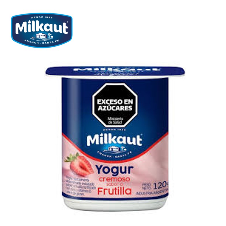 YOGUR MILKAUT 120 GR CREMOSO FRUTILLA (24XB) - imagen 2