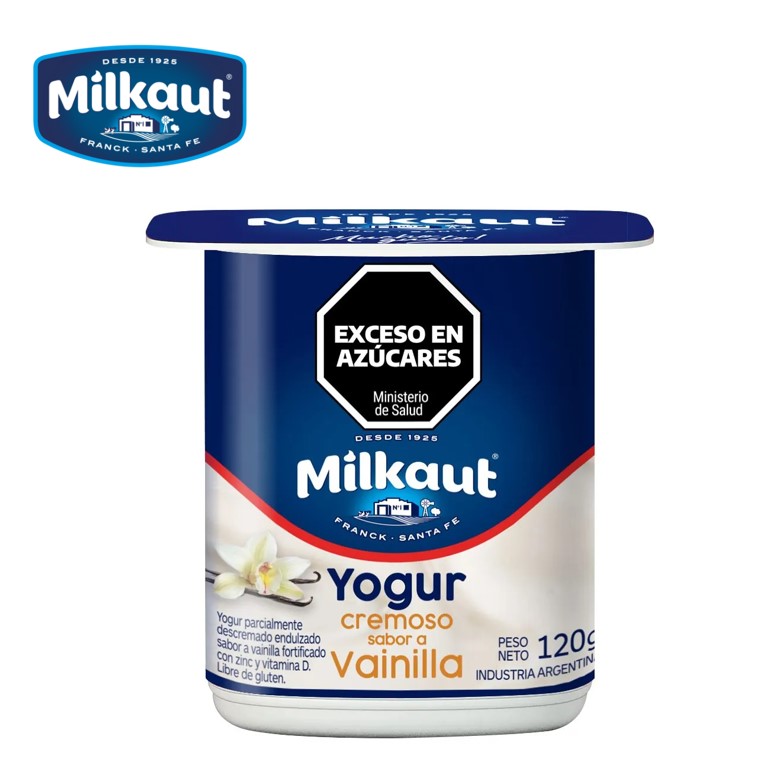 YOGUR MILKAUT 120 GR CREMOSO VAINILLA (24XB)