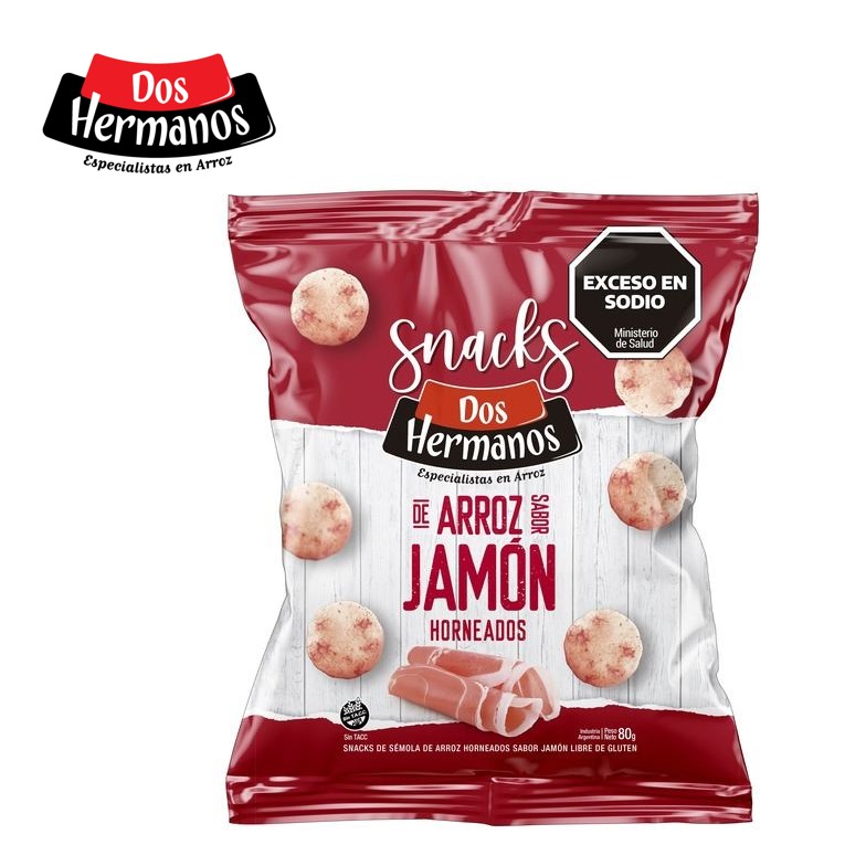 SNACK 2 HNOS JAMON 80G (10UXB) - imagen 2