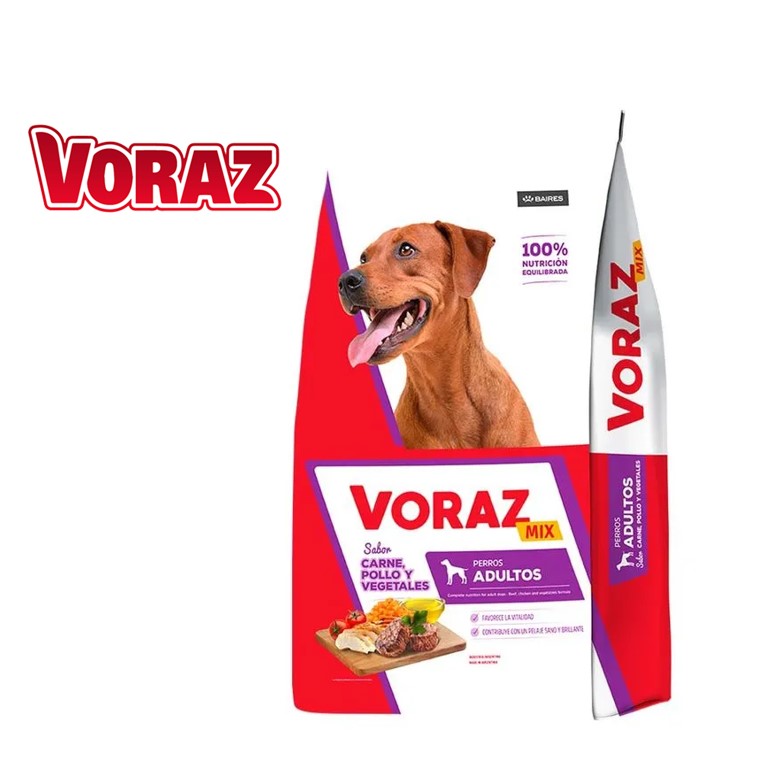 ALIM PERROS VORAZ 10 KG CARNE/POLLO (1XB)