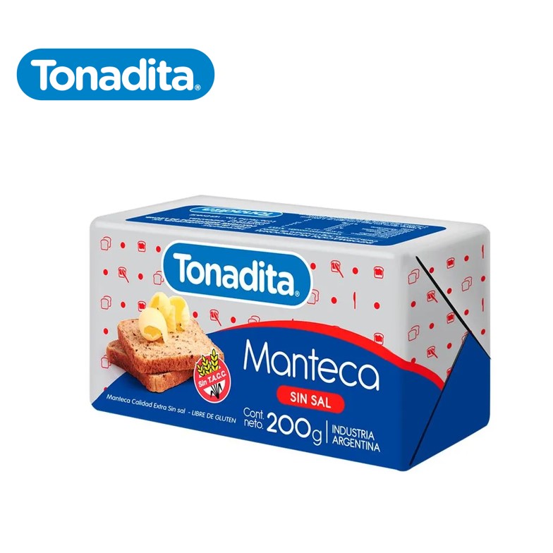 MANTECA TONADITA 200 GR S/SAL (30XB)