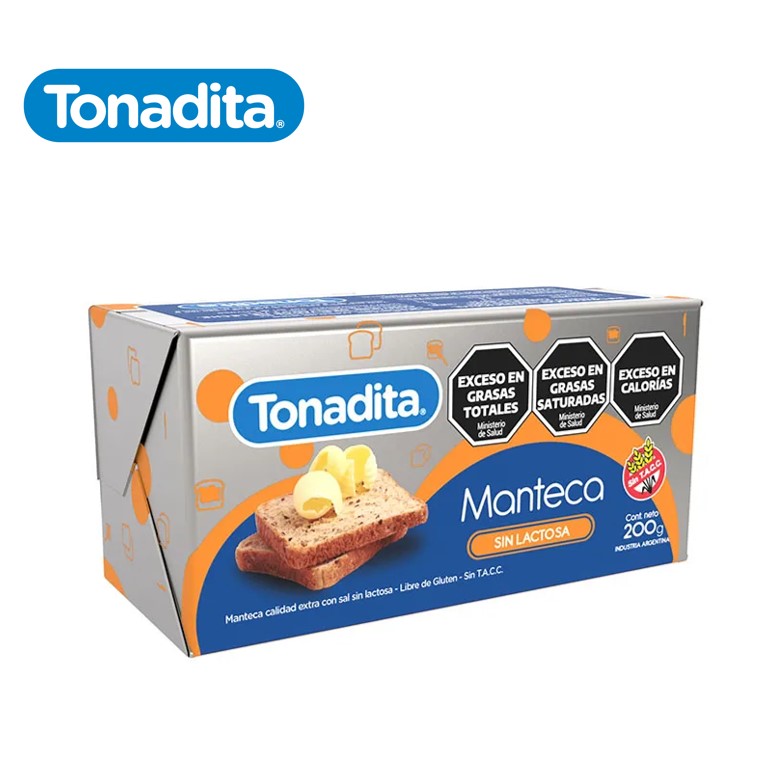 MANTECA TONADITA 200 GR S/LACTOSA (10XB)