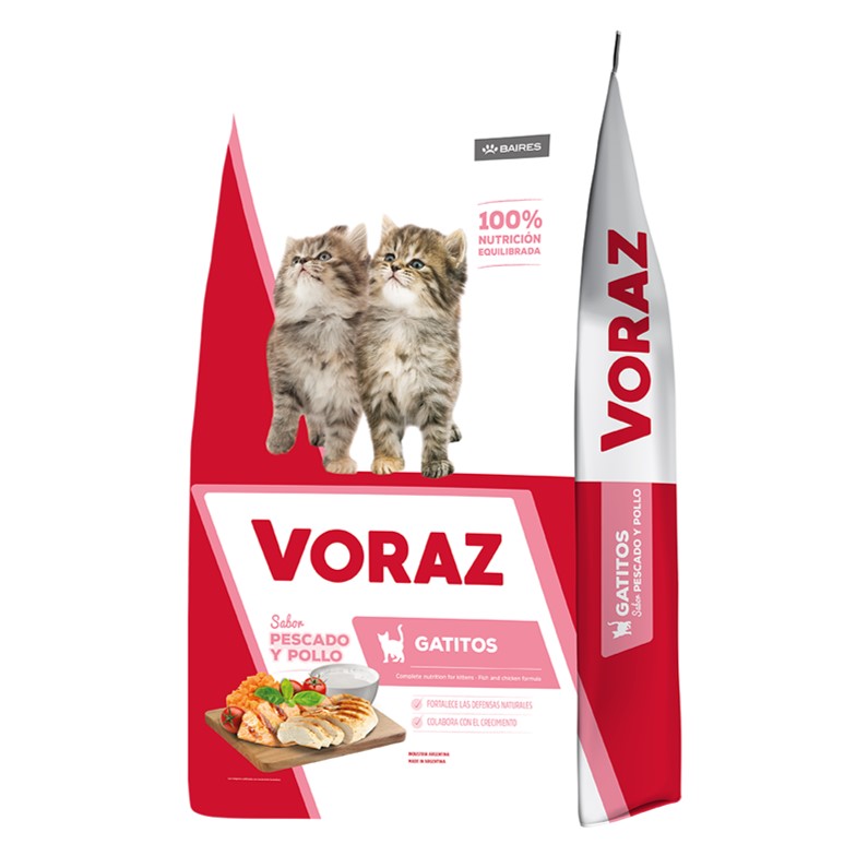 ALIM GATOS VORAZ 15 KG GATITOS (1XB)
