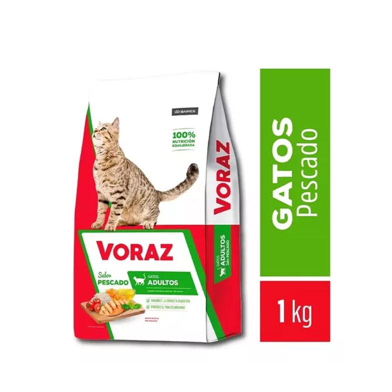 ALIM GATOS VORAZ PESCADO X 1K
