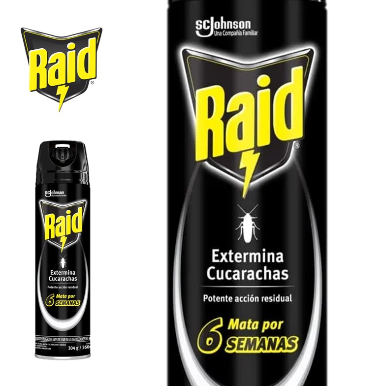 INSECTICIDA RAID CUCARACHAS 360CC