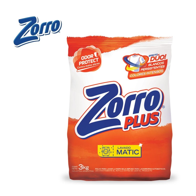 JABON PVO ZORRO 3 KG MATIC