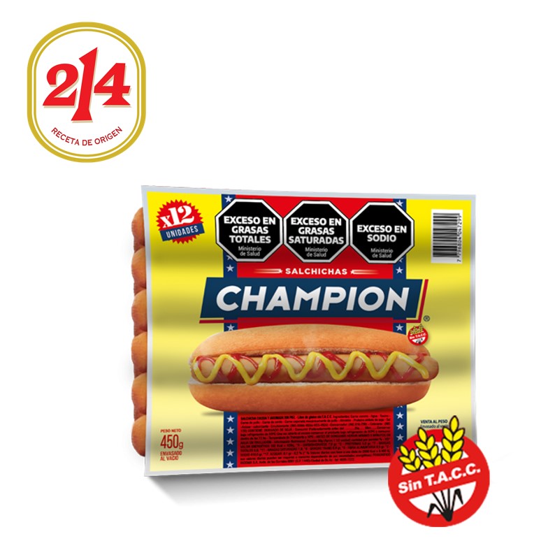 SALCHICHAS CHAMPION X 12U (10UXB)