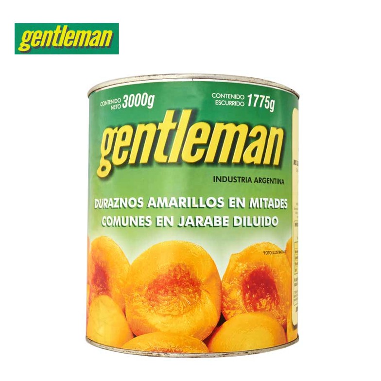 DURAZNO GENTLEMAN 820 GR MITAD (12XB)