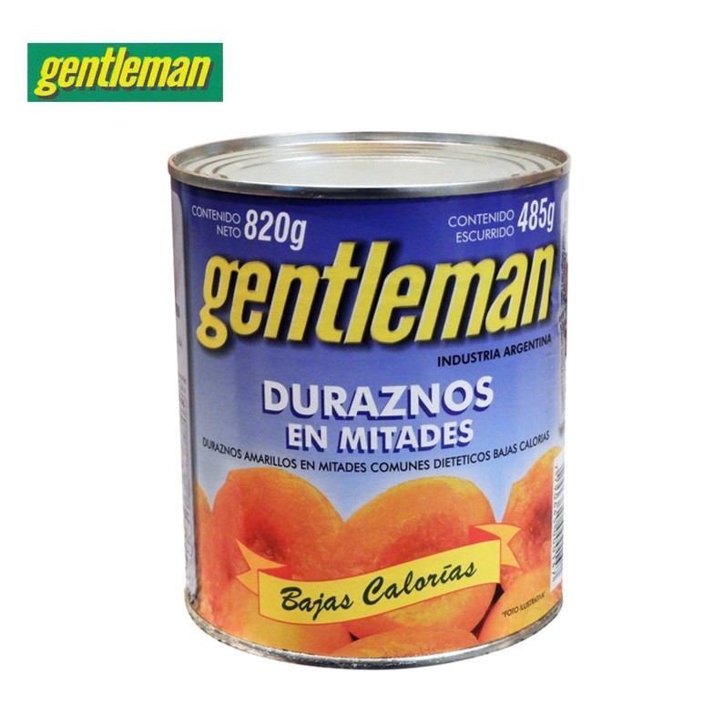 DURAZNO GENTLEMAN 820 GR MITAD BC (12XB)