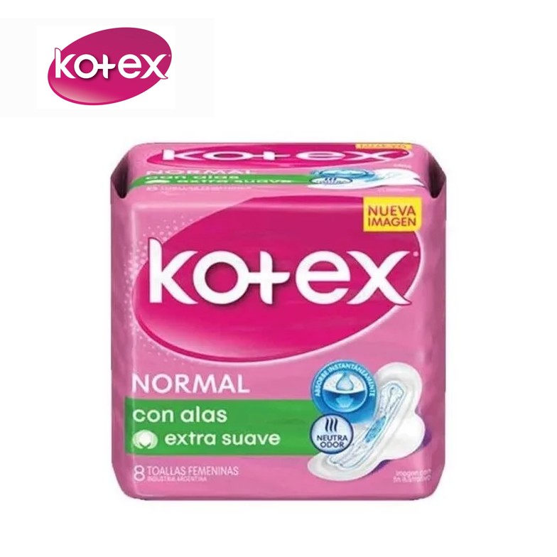 TOALLA FEM KOTEX  8 U  C/ALAS E PROTECCION (48XB)