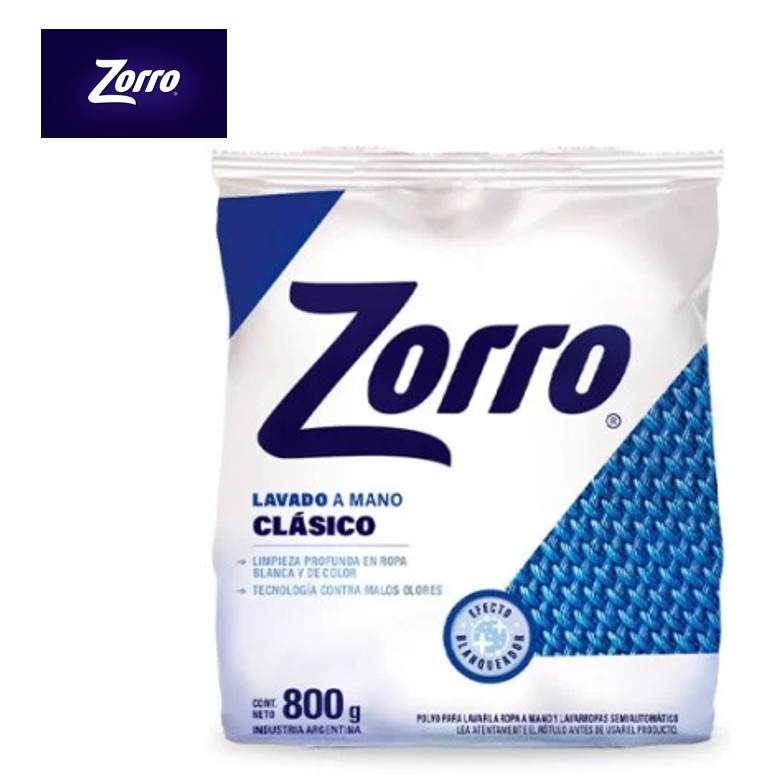 JABON PVO ZORRO CLASICO 800 GR MANO