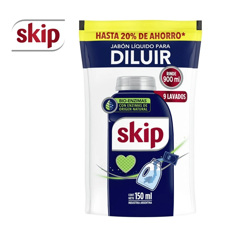 JABON LIQ SKIP DILUIR BIO 150ML