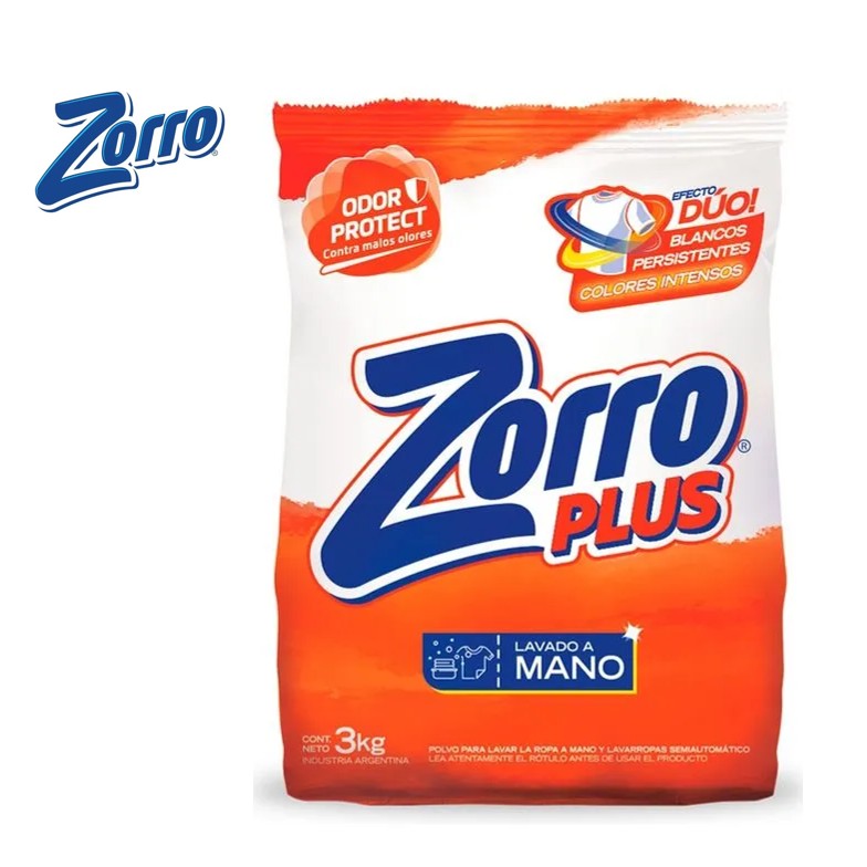 JABON PVO ZORRO 3 KG CLASICO REGULAR