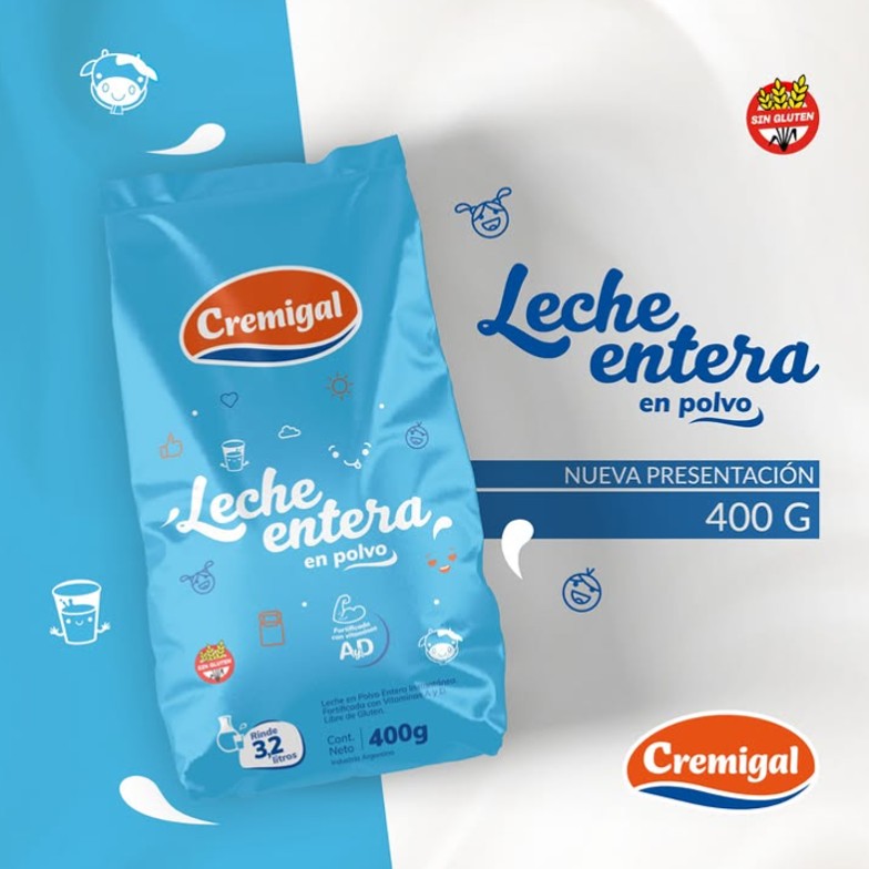 LECHE PVO CREMIGAL 400 GR (18XB)
