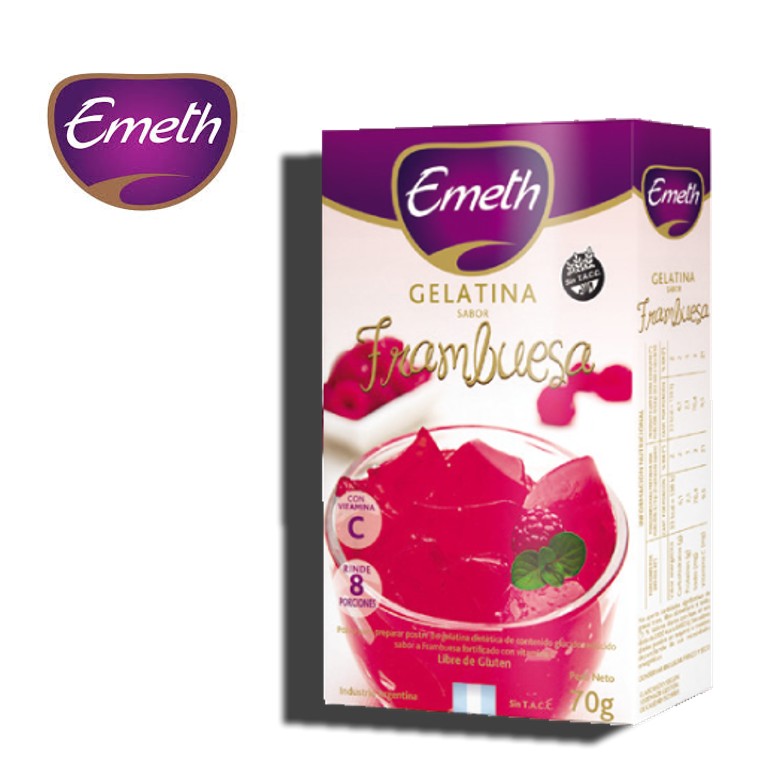 GELATINA EMETH 70 GR FRAMBUEZA (6XB)