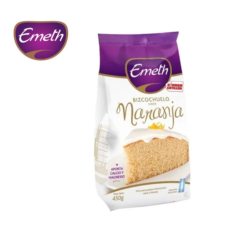 BIZCOCHUELO EMETH 450 GR NARANJA (8XB)