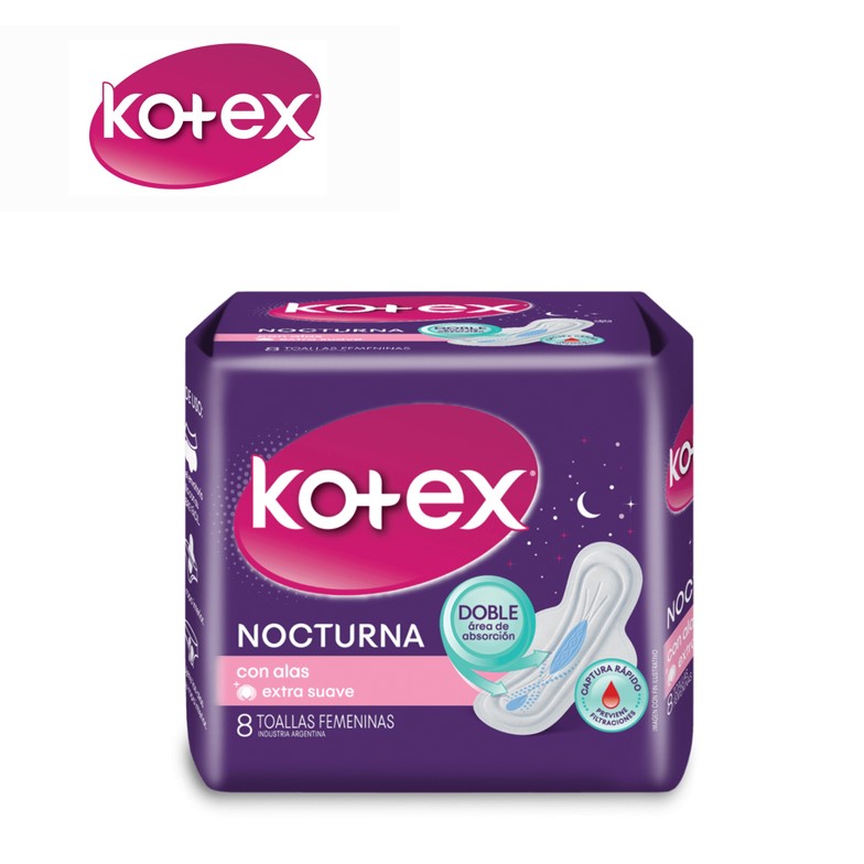 TOALLA FEM KOTEX 8 U NOCTURNA (12XB)
