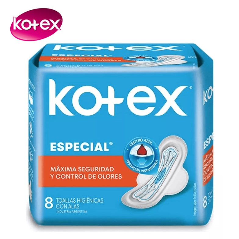 TOALLA FEM KOTEX  8 U ESPECIAL C/ALAS (48XB)