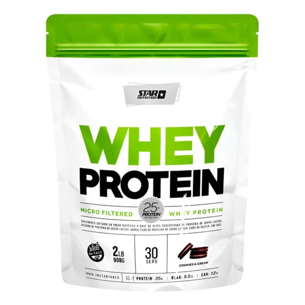 Whey Protein Doypack 2lbs - Star Nutrition (908 gr, Cookies and Cream)
