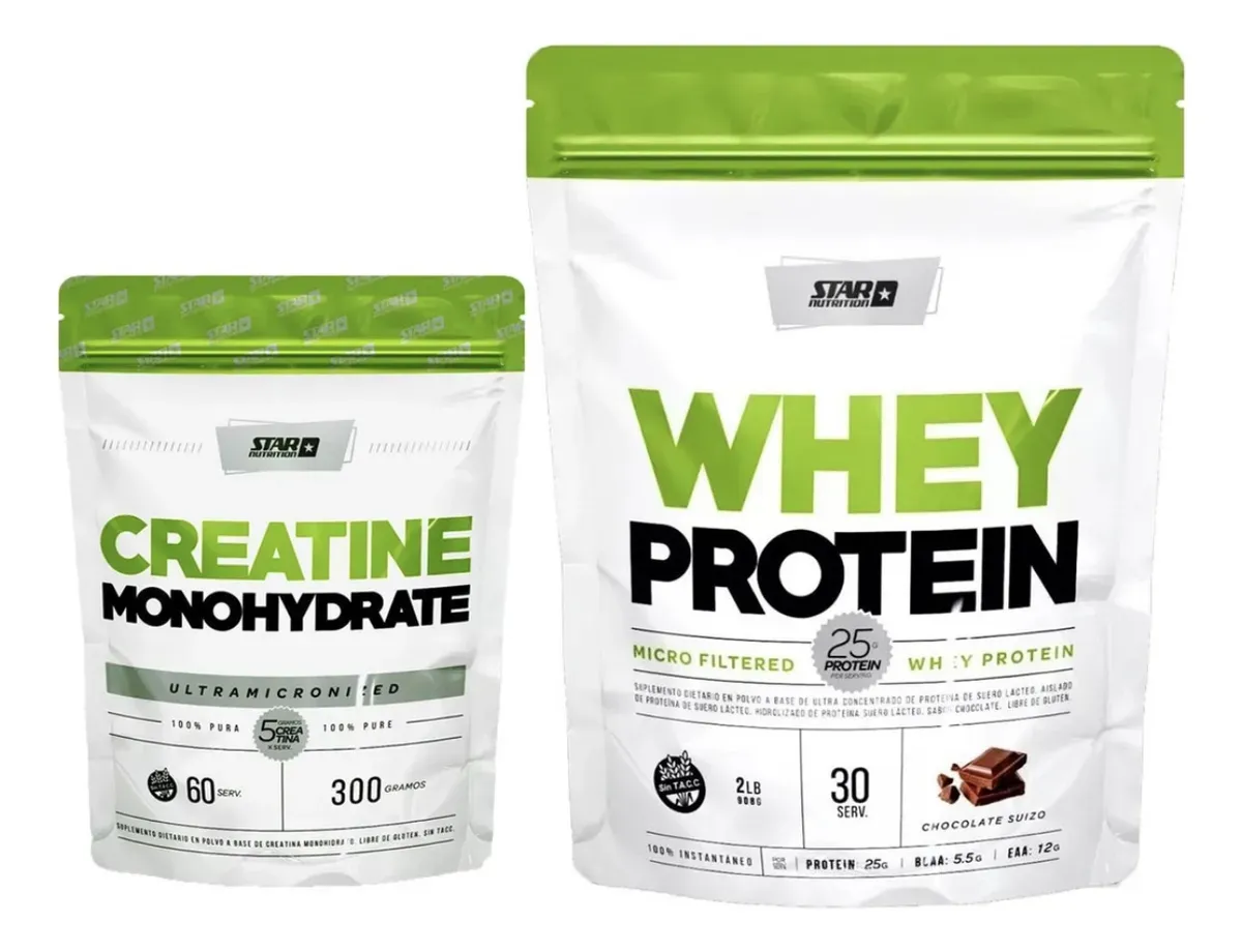 Combo Whey Protein X 2lbs. + Creatina X 300g. Star Nutrition